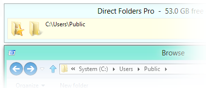 Direct Folders-גישה מהירה לתיקיות המועדפות עליך